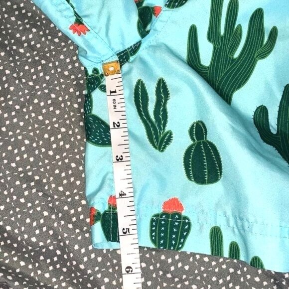 George Cactus Print Swim Shorts Mens S 28-30 Polyester - Picture 6 of 9